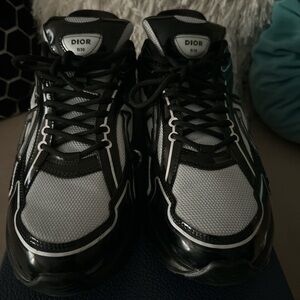 Dior Men's Black and White Sneakers